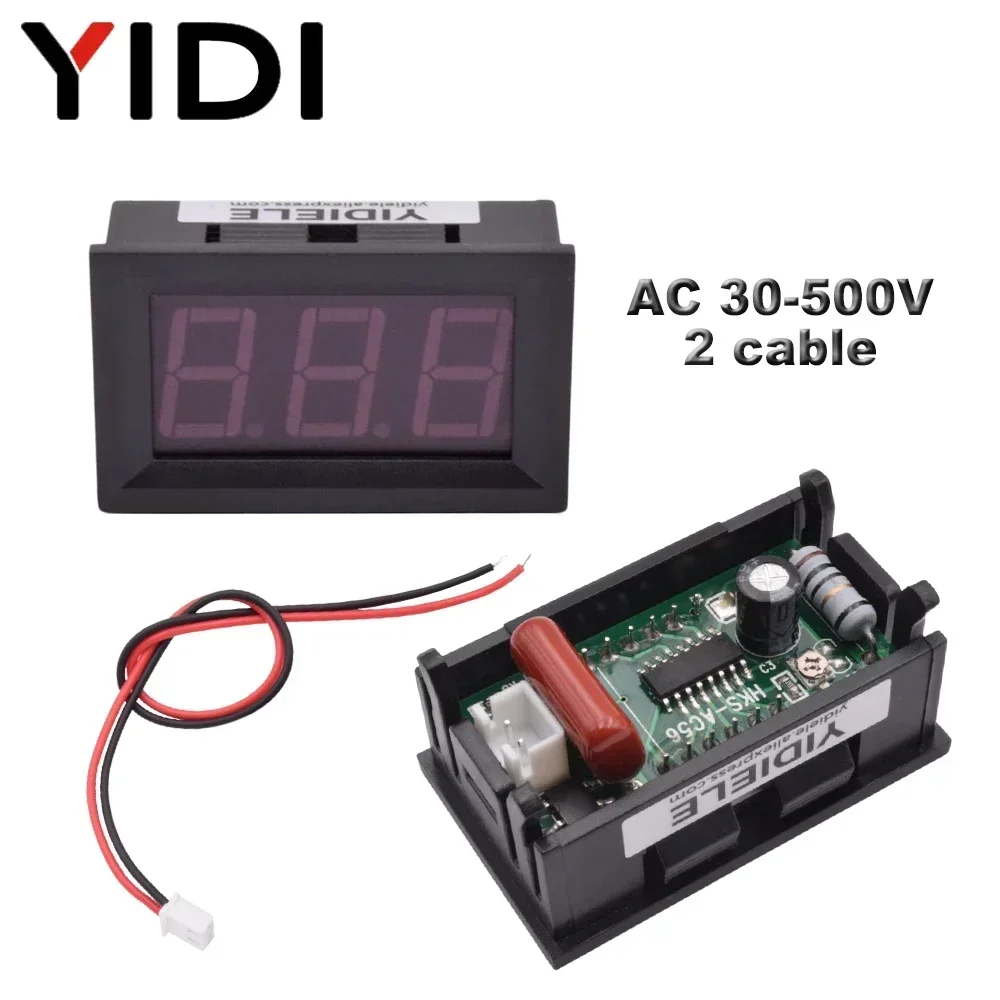 5/10pcs 0.56 LED Digital Ammeter Voltmeter Panel DC 30V 100V AC 220V 500V 600V Calibrate Reading Red Green Blue Volt Amp Meter