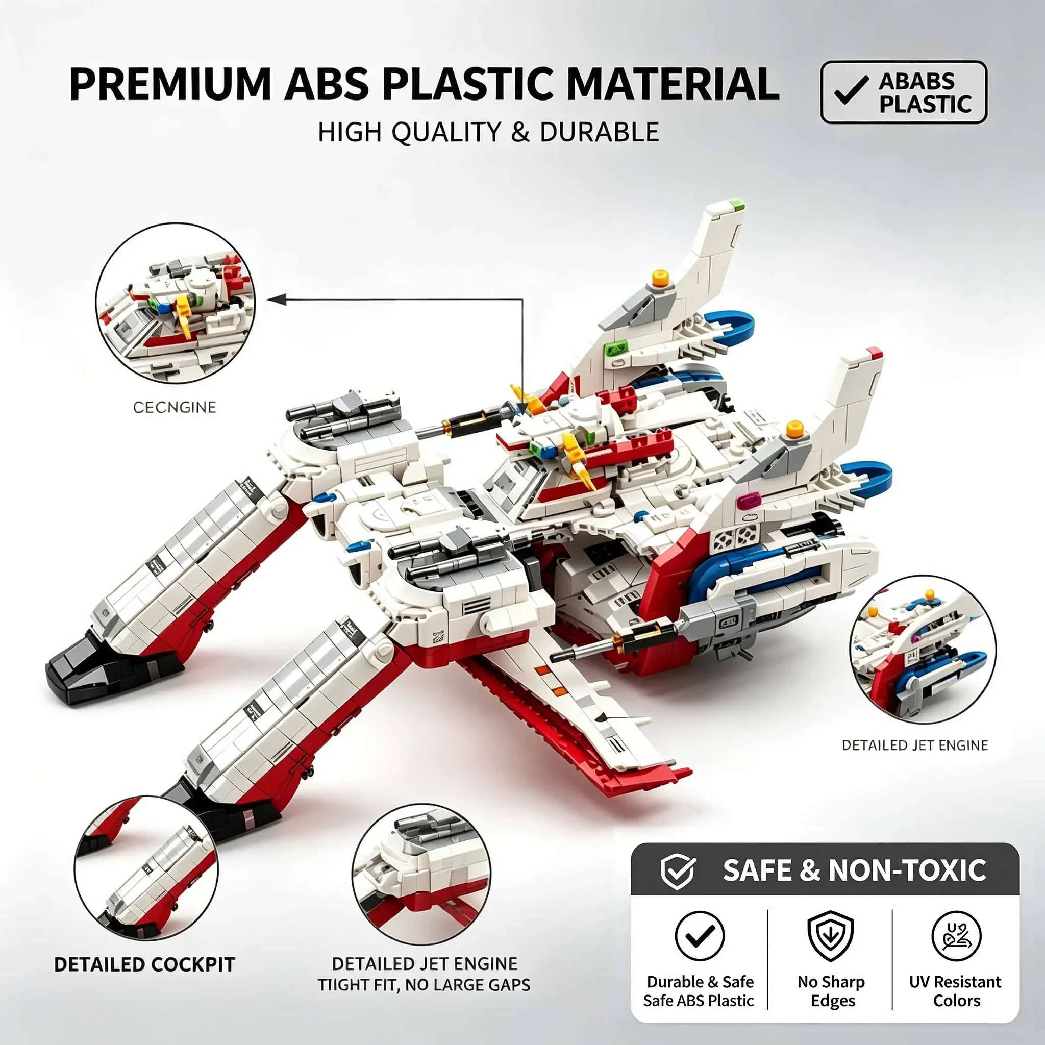 2899 Pcs Anime Military Star Archangel Spacecraft Building Blocks Set Technical Space Wars MOC Toys for Adults Christmas Gift - view 3