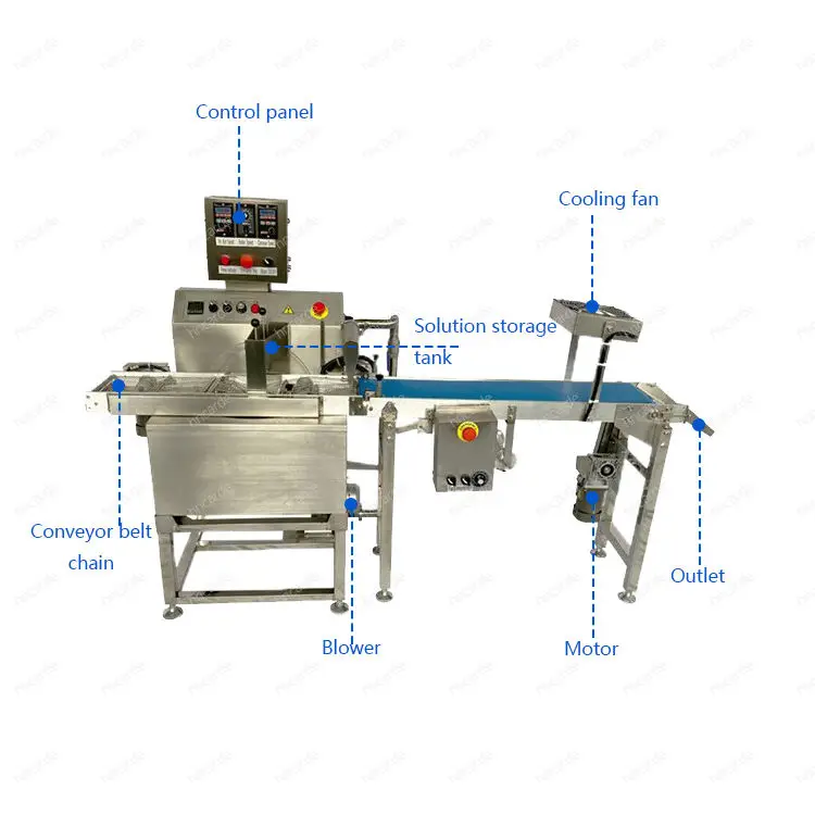 Melter Chocolate Temper Cake Enrober Cooling Tunnel Machine Chocolate Tempering Candies Cooling Tunnel Chocolate Enrober