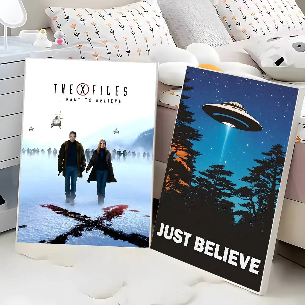 أريد أن أصدق ملصق x Files عالي الدقة لديكور المنزل، جدار لاصق مقاوم للماء، غرفة المعيشة المنزلية، ديكور جمالي