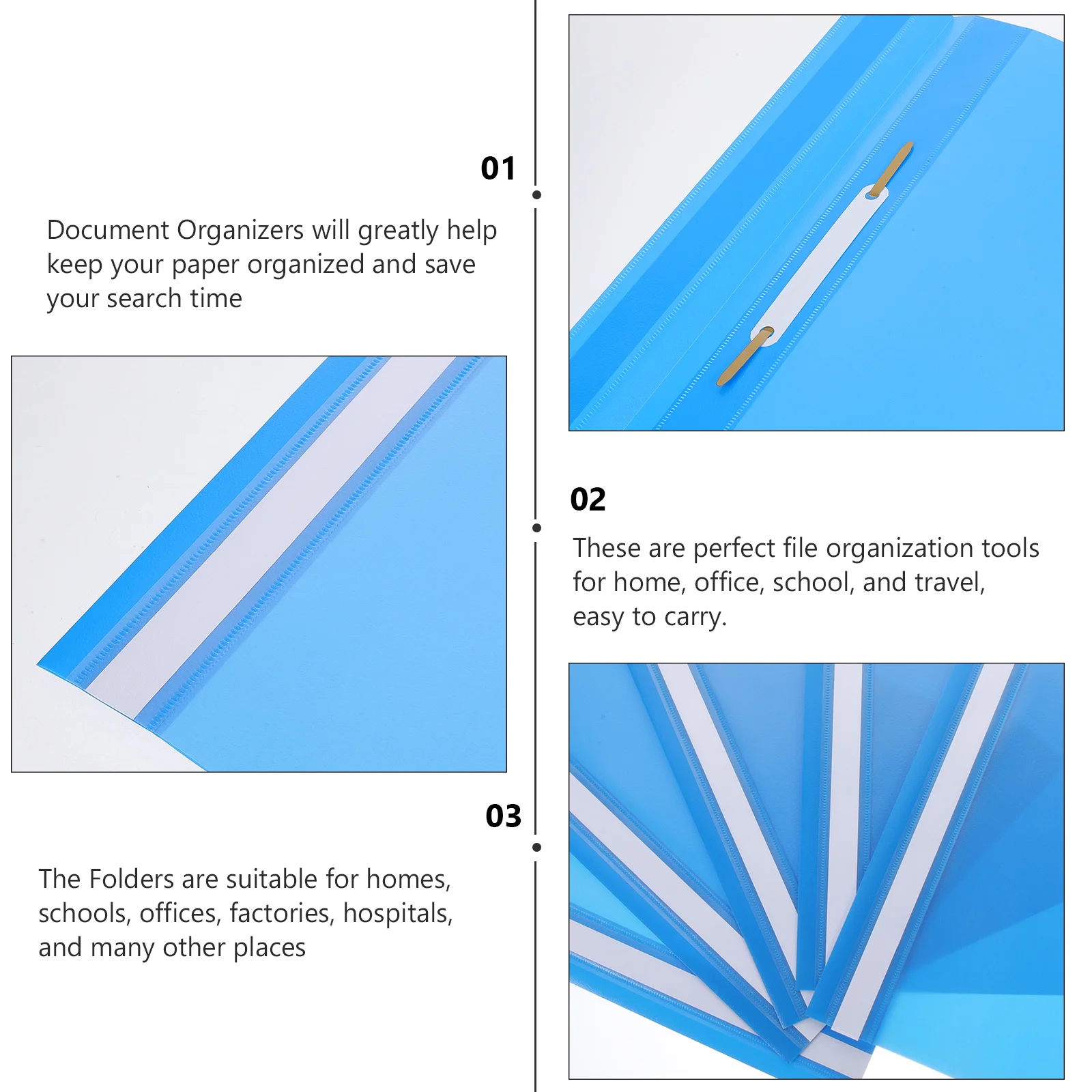 

15pcs A4 Document Organizer Folder File Storage Binder For Office School Home Music Score Paper Work Filing Loose Leaf Protector