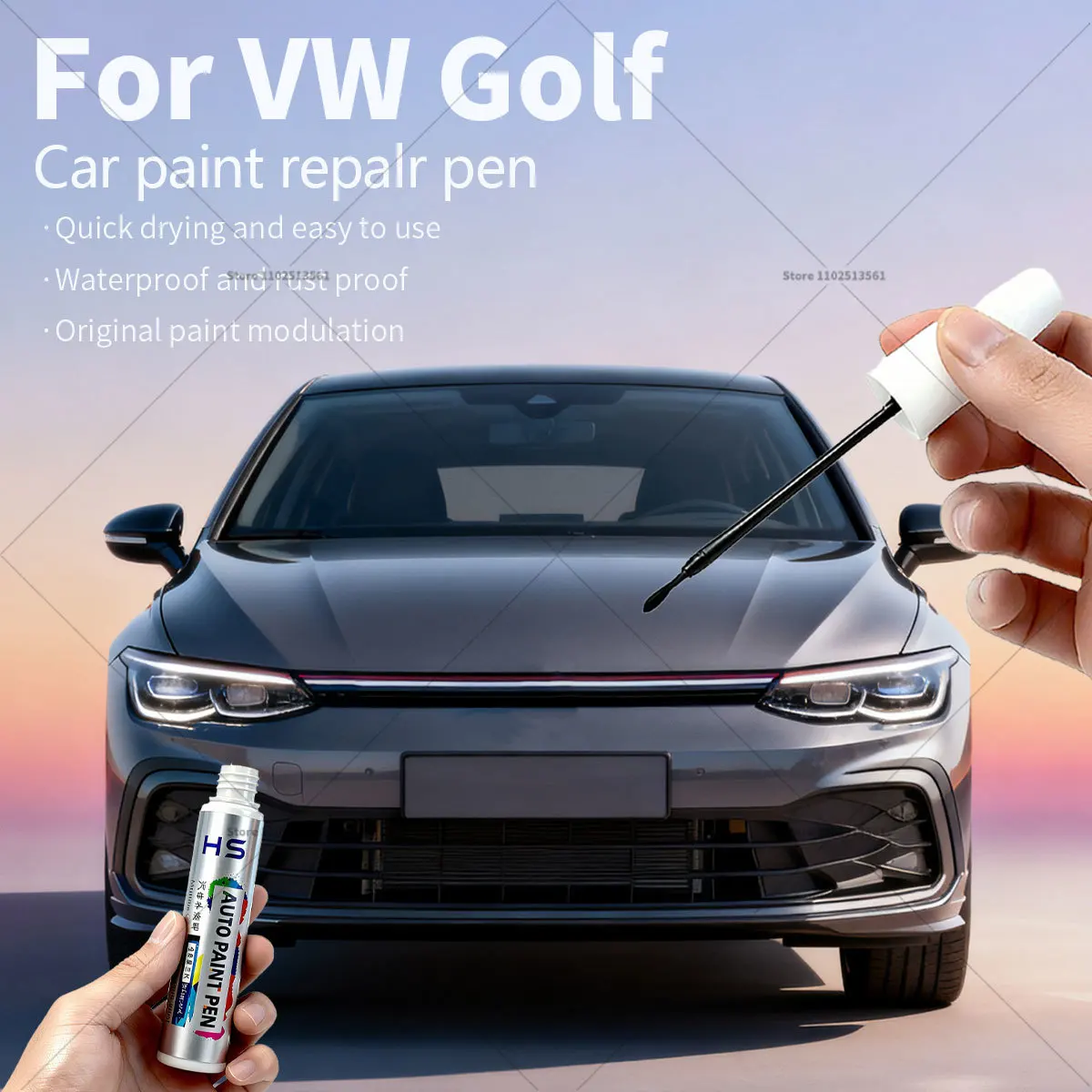 

Car Paint Repair Pen Touch Up Scratch Remover DIY Auto Accessories Black White LB9A Blue Red Silver Grey C2 For Volkswagen Golf