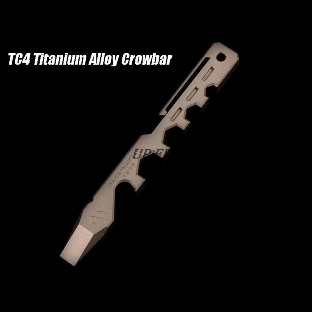 TC4 Titanium Alloy Crowbar EDC Multi-tool Driver Pry Bar Bottle Opener Outdoor Survival Defense Tools