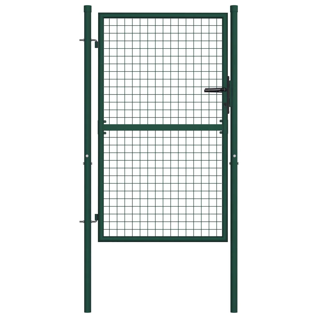 Fence Gate steel 100x125 cm Green