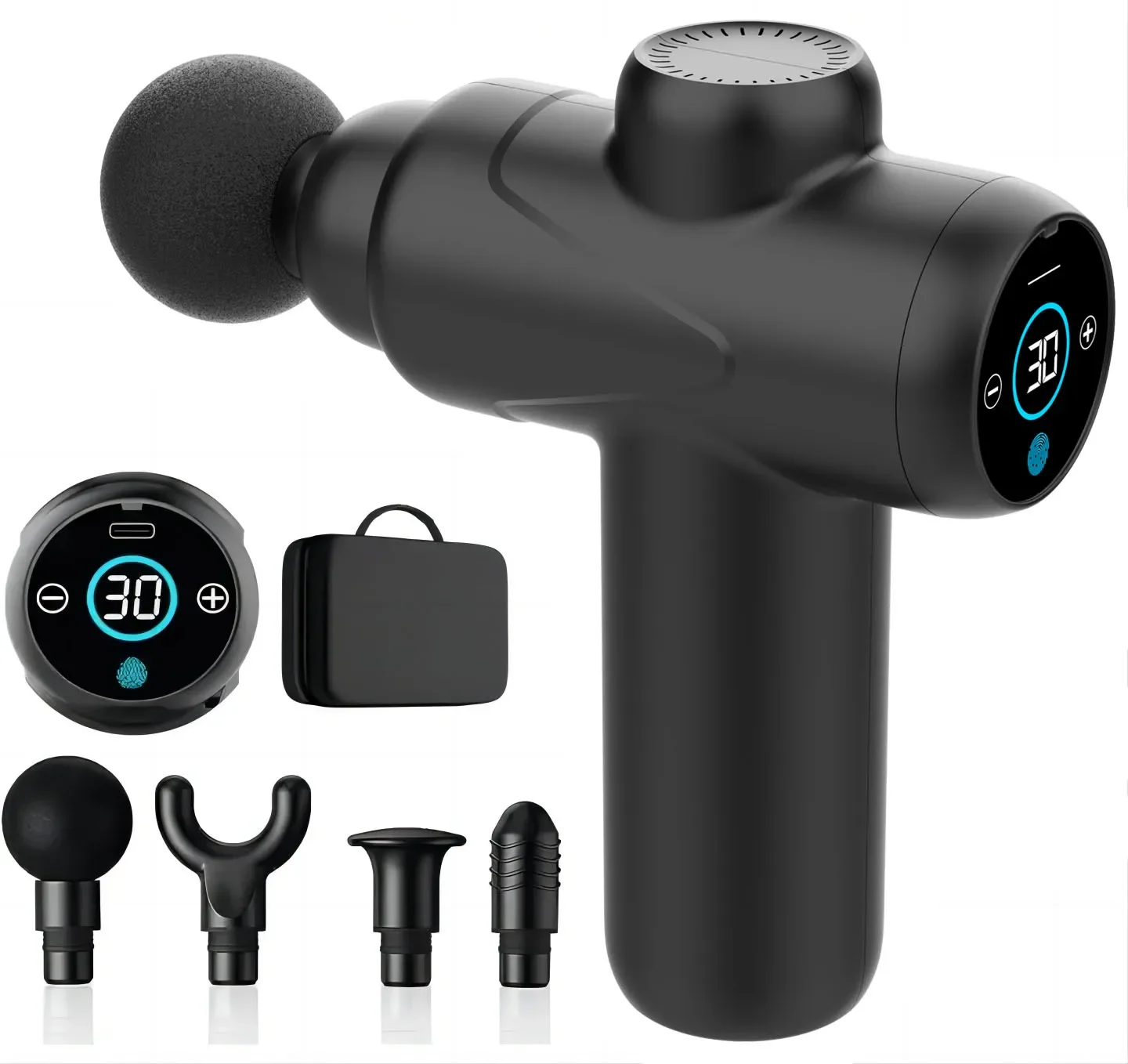 2024 الأكثر شعبية المحمولة أرخص الكهربائية القابلة لإعادة الشحن مقبض الأنسجة العميقة الاهتزاز فآسيا مدلك جهاز تدليك صغير