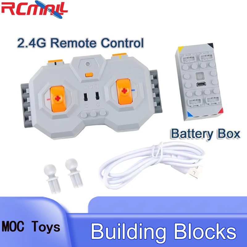 

MOC перезаряжаемый литиевый аккумулятор, 4/8/12-канальный набор дистанционного управления, 2,4G USB-кабель для зарядки, регулировка управления для строительного блока