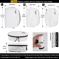Ensemble de sacs de rangement Soomloom Tyvek 2.0 – Sacs organisateurs légers et résistants aux déchirures pour équipement de camping, voyage et rangement quotidien S, M, L 4