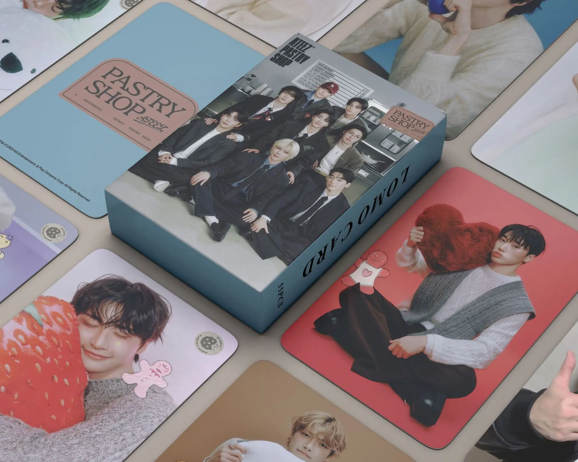 55 sztuk/zestaw Idol ATEEZ Nowa Seria 2026 SEASON'S GREETINGS Karty Lomo Pocztówki Seonghwa Hongjoong Yunho Mingi Hongjoong Prezenty dla Fanów