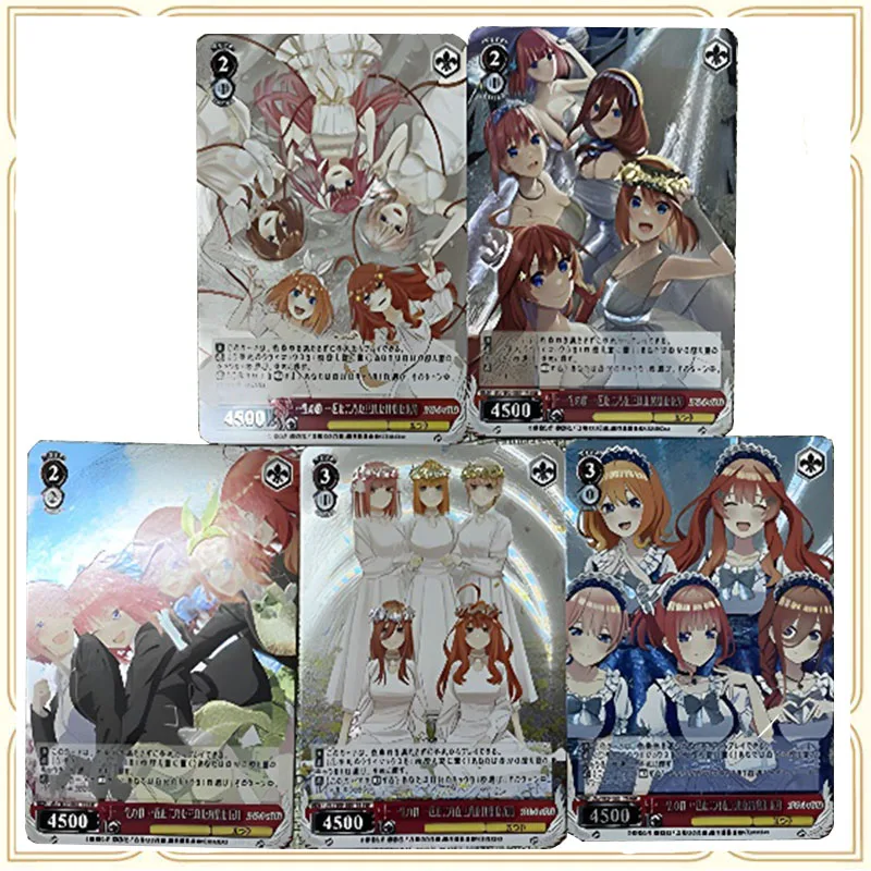 

Anime Goddess Story ACG DIY Flash Card Nakano Miku Nakano Ichika Nino Boy Game Toy Collectible Card Christmas Birthday Gift