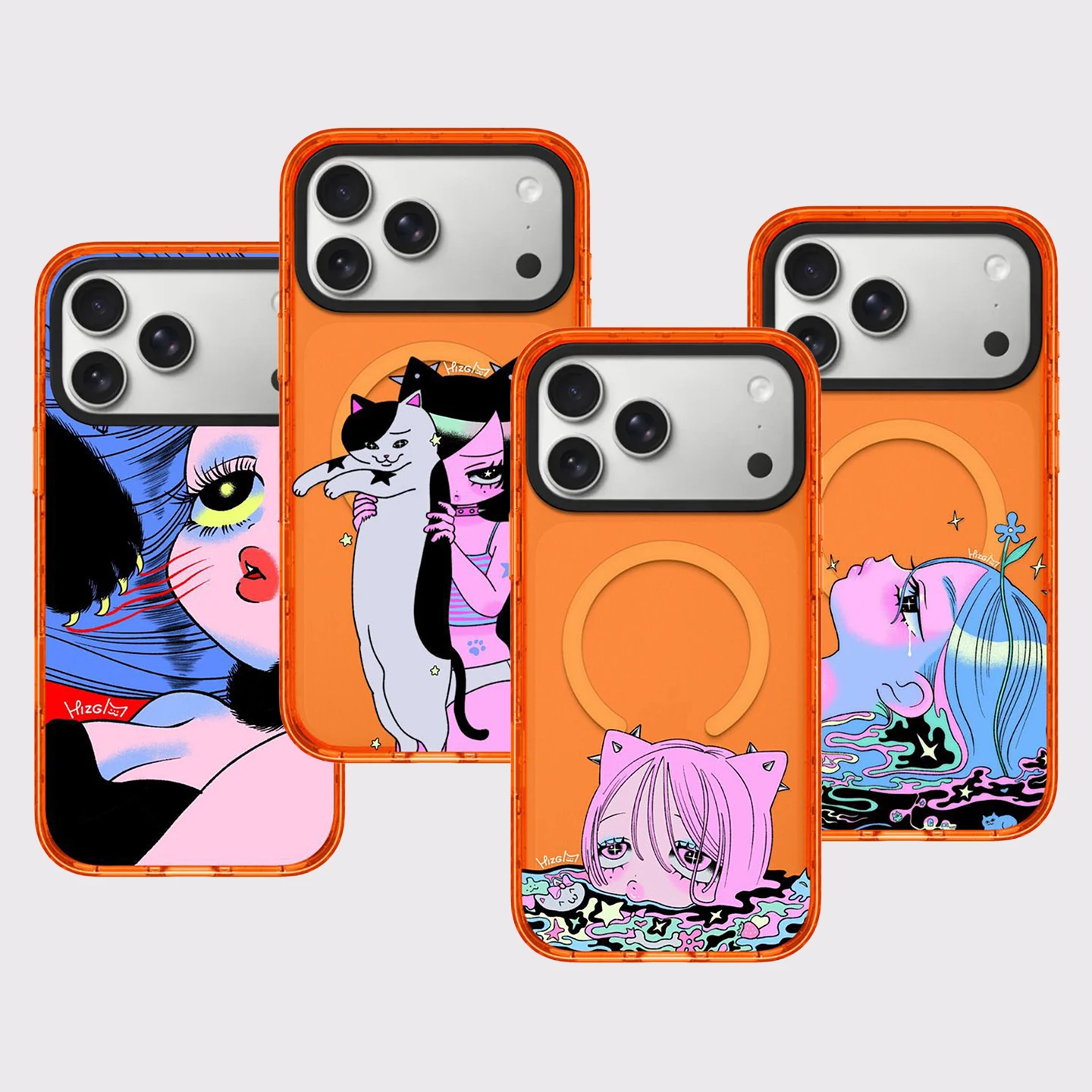 6083119 Orange Border Magnetic Phone Case Cover for IPhone 13 14 15 16 17 18 Pro Max Case