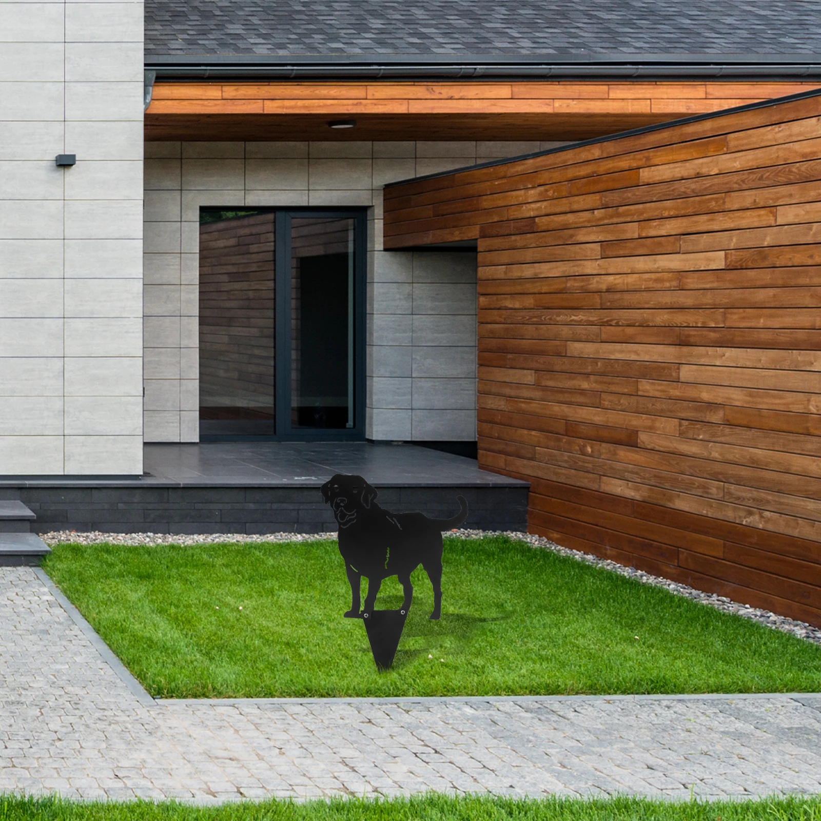 

1pcs Black Labrador Sculpture Durable Iron Garden Stake For Outdoor Lawn Yard Decor Garden Ornament Yard Decoration