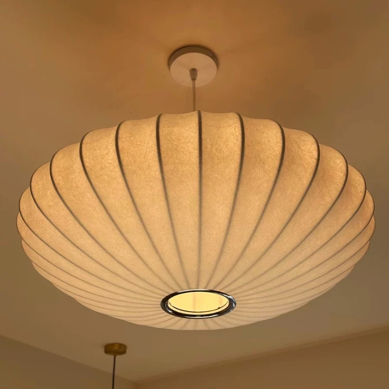 

Designer Style Simple and Advanced Wabi Sabi Pumpkin Round Decorative Chandeliers for Tea Bedroom Dining Living Study Room