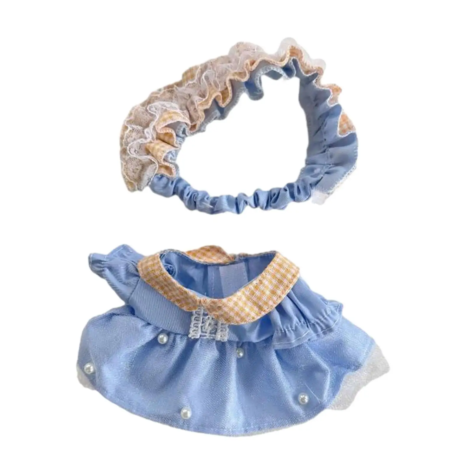 Roupas de boneca de pelúcia para 20cm, bonito, acessórios de boneca de pelúcia trajes de moda, macio, vestir-se, roupas de boneca roupas de animais de pelúcia