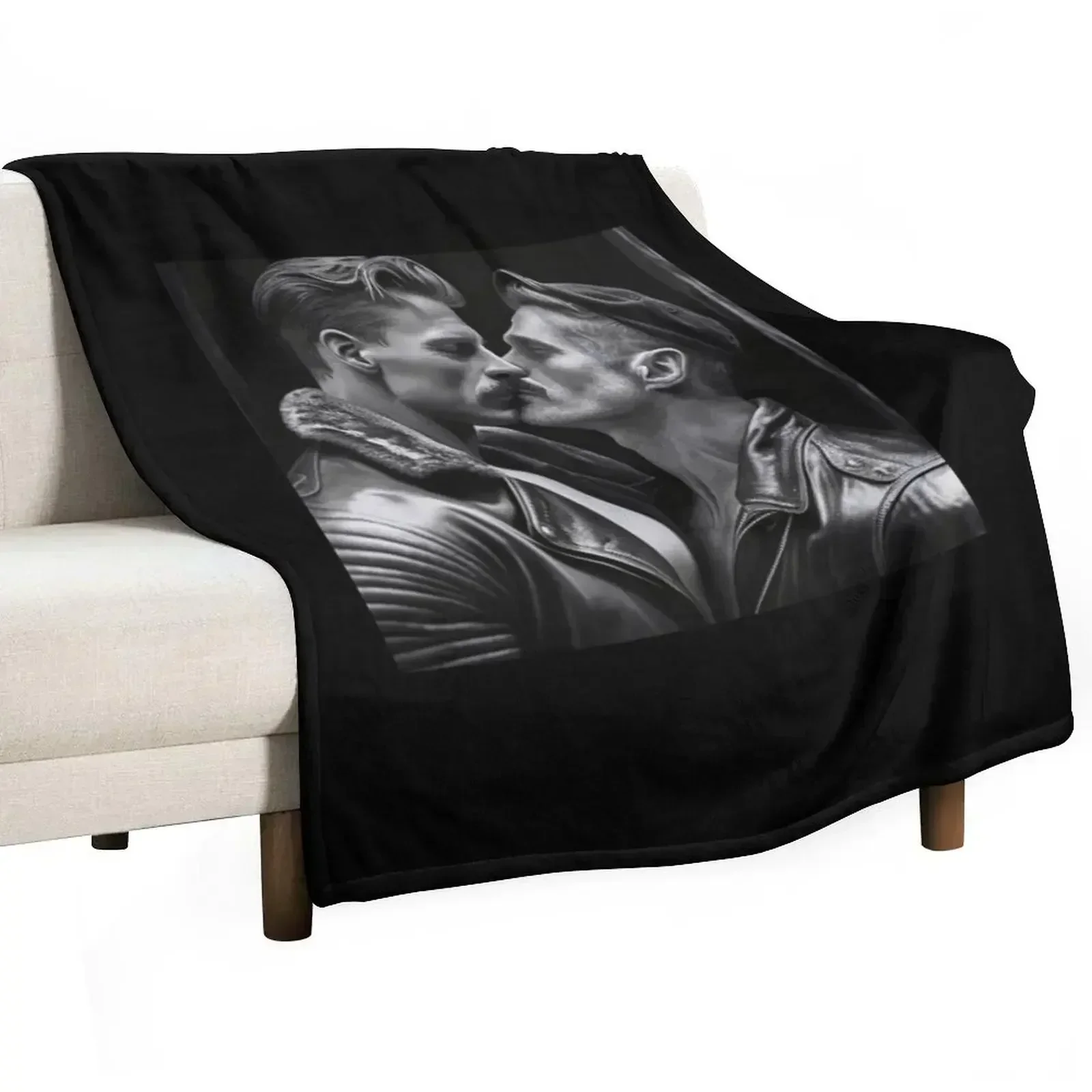 

Men kissing Tom From Finland Throw Blanket manga Baby cosplay anime Blankets