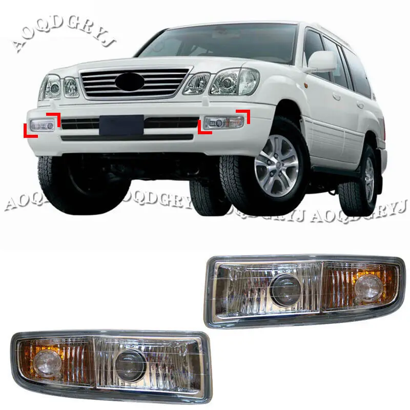 

For LEXUS LX470 1998 1999 2000 2001 2002 1 Pair Front Bumper Fog Lamp Housing Replacement Kit