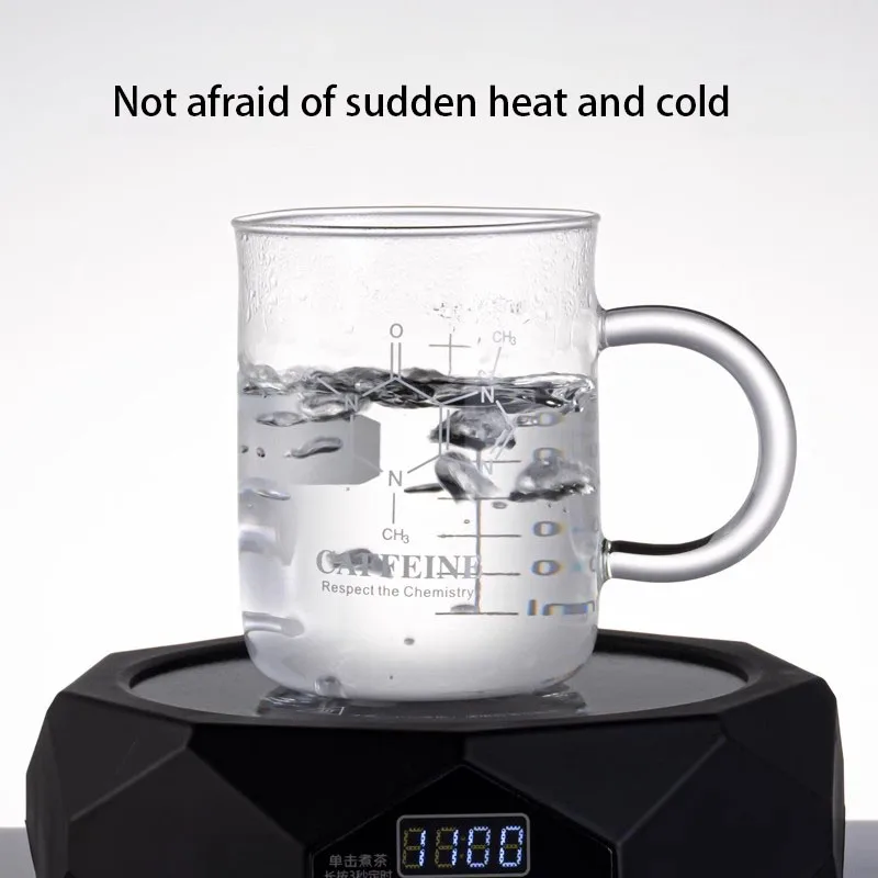 1/2pcs Heat-resistant Glass Measuring Mug Borosilicate Glass Beaker With Handle Kitchen Graduated Glass Cup For Coffee Milk