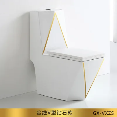 Domestic Toilet European Entry Lux Golden Ordinary Pumping Ceramic Toilet Siphon New Toilet