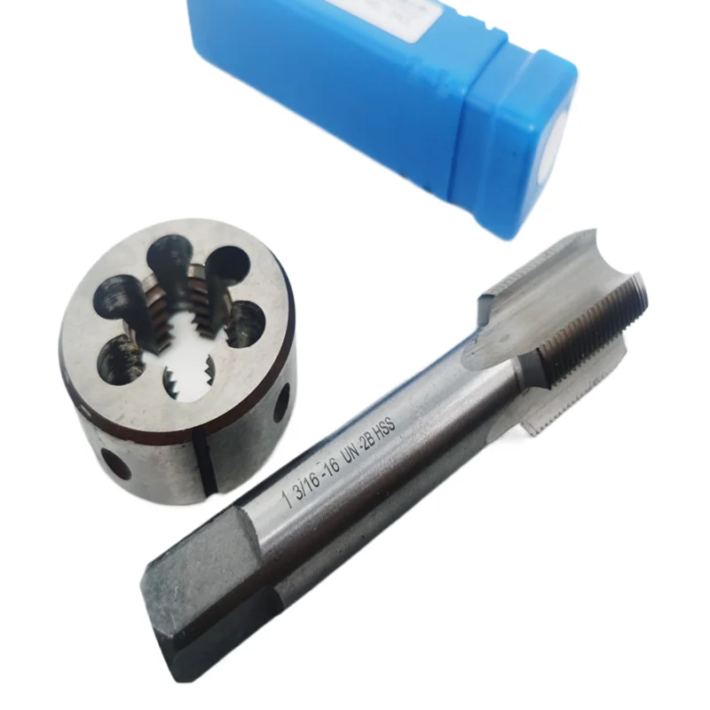 2pcs American tap die set 1/2 9/16 5/8 11/16 3/4 13/16 7/8 1inch, used for machine tool internal and external thread tapping 