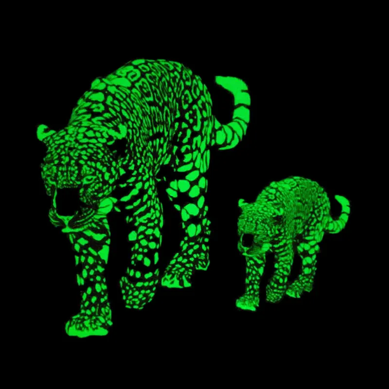 Fashion Animal Style Iron On Patches For Clothing Fluorescence Cool Leopard Heat Transfer Sticker DIY Decoration