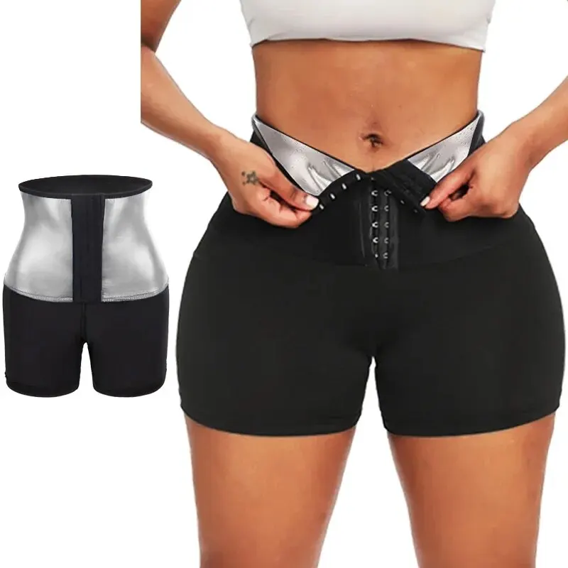 

Sweat Sauna Pants Body Shaper Weight Loss Slimming Shorts Shapewear Women Waist Trainer Hot Thermo Sweat Pants Fitness