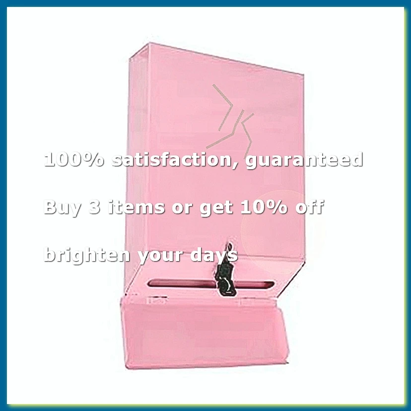 Wall-Mounted Mailbox Lockable Mailbox Wall Collection Box Farmhouse Mailbox with Key Suitable for Home Office Pink