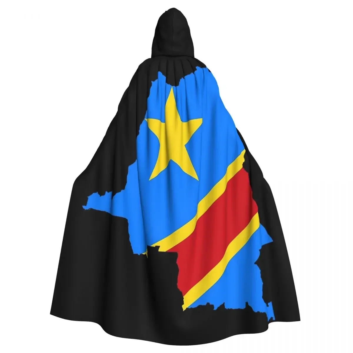 

Flag Map of The Congo HD Printing Hooded Cloak Witch Medieval Costume Cosplay Cape Halloween Vampire Fashion Unisex Clothing
