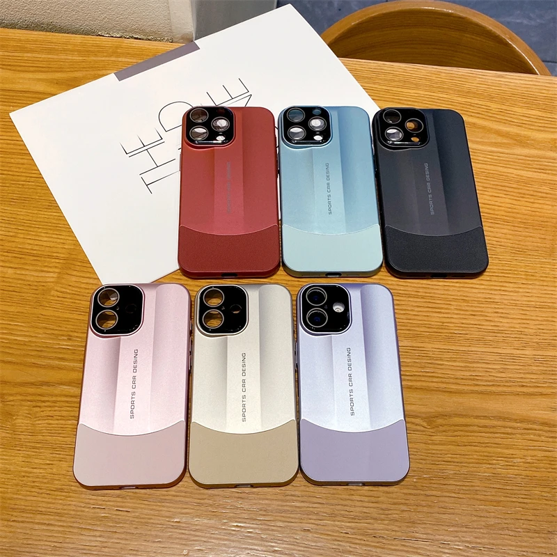 Bring camera film for following from leather stitching iPhone15Pro / 16 promax / 14 PM drop ip13 skin feeling frosted 12 cases