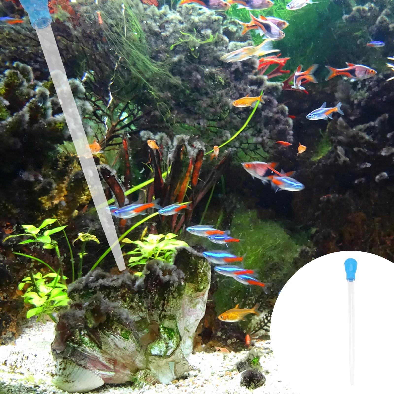 

30Ml Aquarium Clean Pipette Dropper Manual Fish Tank Cleaner Coral Feeder Waste Remover Water Changer Fish Dropper Feeder