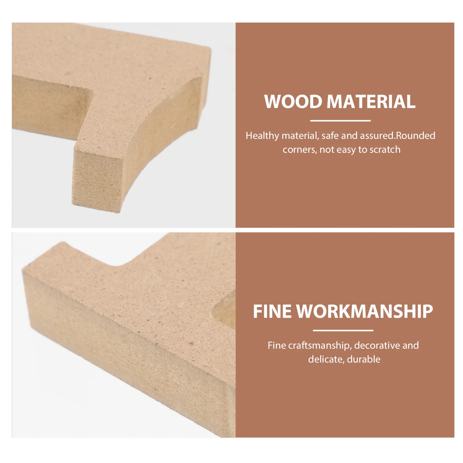 

5pcs Number 1 Sign Wooden Desk Decor Craft Home Decoration Wear-Resistant Table Decor Party Supply Household Accessory