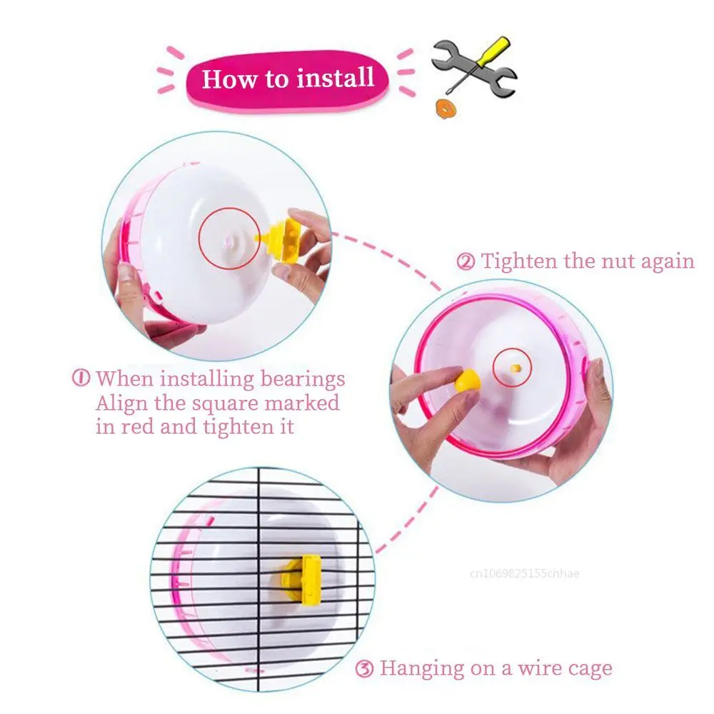 S/M/L Hamster Running Disc Toy Silent Small Pet Rotatory Jogging Wheel Small Pets Sports Wheel Toys Hamster Cage Accessories