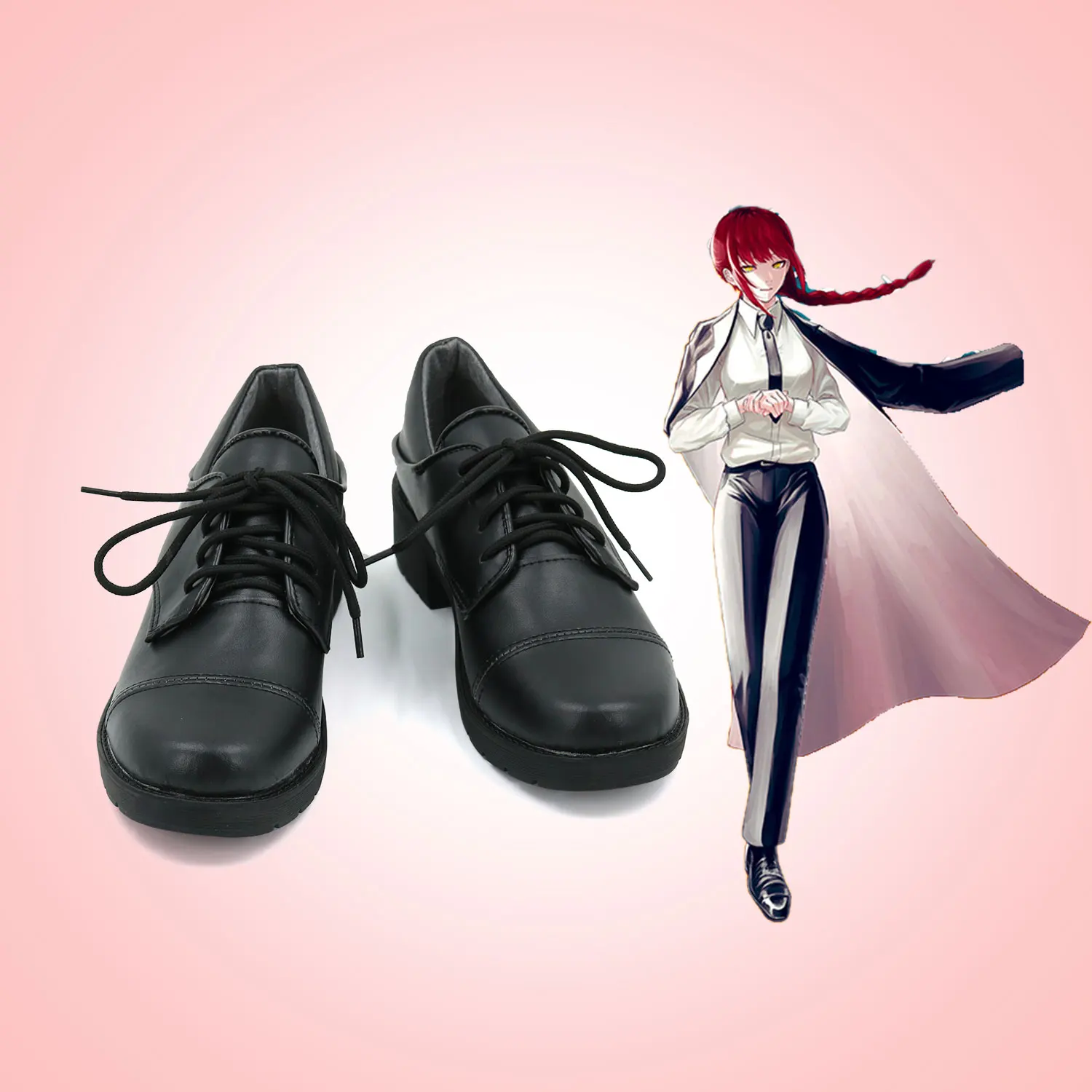 Anime Kettensäge Mann Makima Cosplay Schuhe Stiefel Hallowmas Karneval Party Prop Bühne Schwarze Schuhe