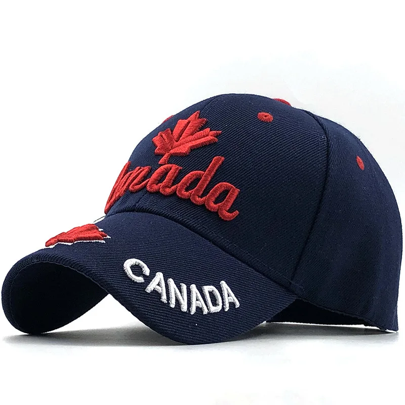 New Colors Contrast Canada Embroidered Baseball Cap For Men Women Cotton High Quality Snapback Hat Dad Hats Fishing Cap Bone