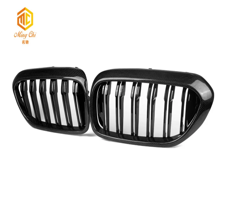 

For F90 M5 G30 G38 carbon fiber front grille front bumper black carbon fiber grill radiator grille