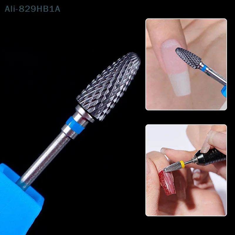 Limas de uñas de carburo de tungsteno, broca para pulir cutículas, cabezal de molienda de uñas, juego de manicura eléctrica para quitar Gel de uñas acrílicas