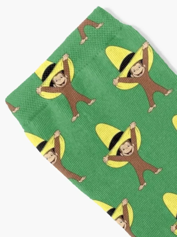 Curious George and the big yellow hat Socks floor soccer anti-slip sheer Socks Woman Men's