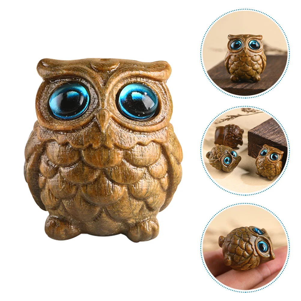 

Owl Statue Home Decor Sculpture Animal Owls Personalized Sandalwood Gifts Office