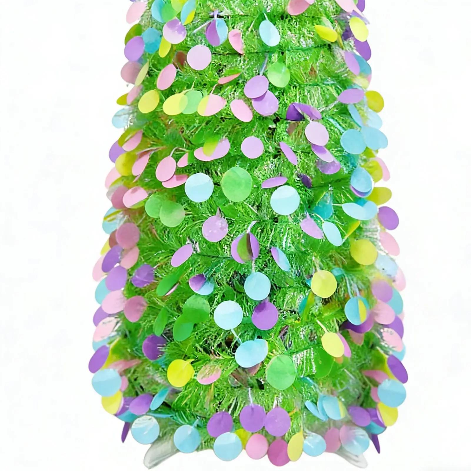 

Пасхальное дерево 4,9 фута, складное пасхальное декоративное искусственное дерево с красочными блестящими кругами для дома, гостиной, вечеринки, праздника, весны