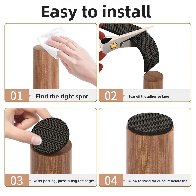Thicken Non Slip Furniture Pads Self Adhesive Rubber Mute Mats Table Chair Foot Protection Pad Bumper Anti-Slip Pad DIY Shape view 6