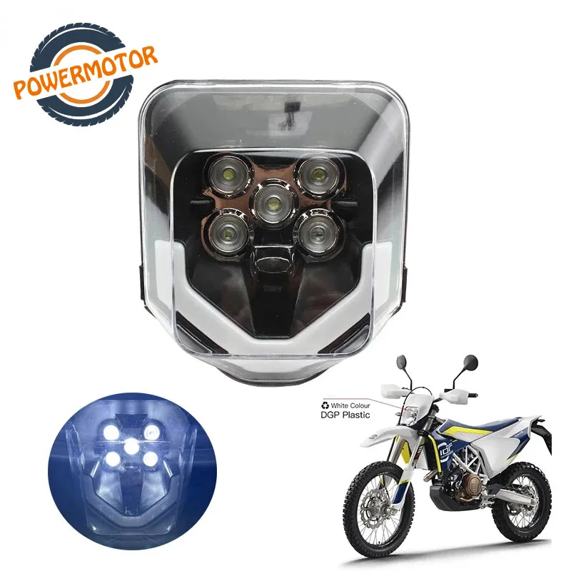 

Motorcycle Head Light Lamp LED Headlight Headlamp Wick for Husqvarna TE FE TC FC 125 250 300 350 450 501 701 250i 300i