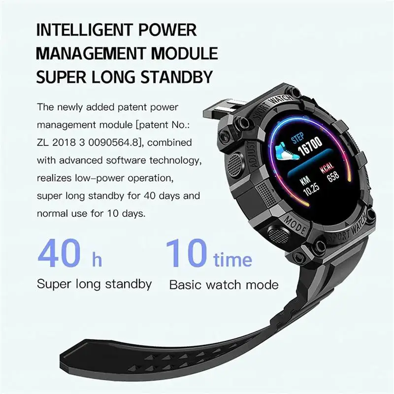 1pc Smart Watch Blood Pressure Monitoring Smartwatch Heart Rate Monitor Fitness Tracker Watch Sport For Android 5.1+ IOS 9.0+