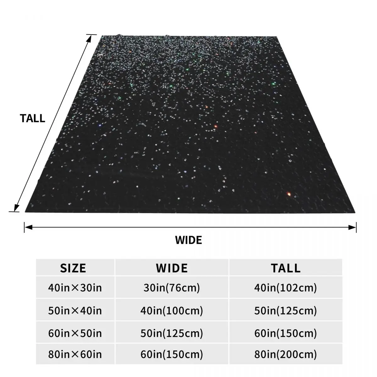 Black Silver Glitter Blanket Flannel Sofa Throw Blanket Multi-function for Couch Bedding Throws Bedspread Quilt