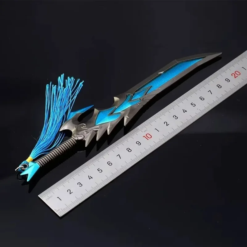 21CM Warcraft Game Weapon Unbreakable Will Lich King Metal Game Peripheral Blade Samurai Sword Weapon Model Crafts Gifts Toys