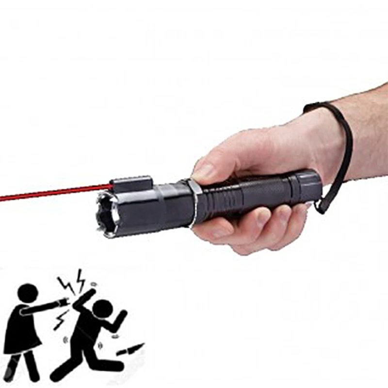 Self-defense Flashlight - Rechargeable, High Current, Super Bright 2-in-1 Security Defense