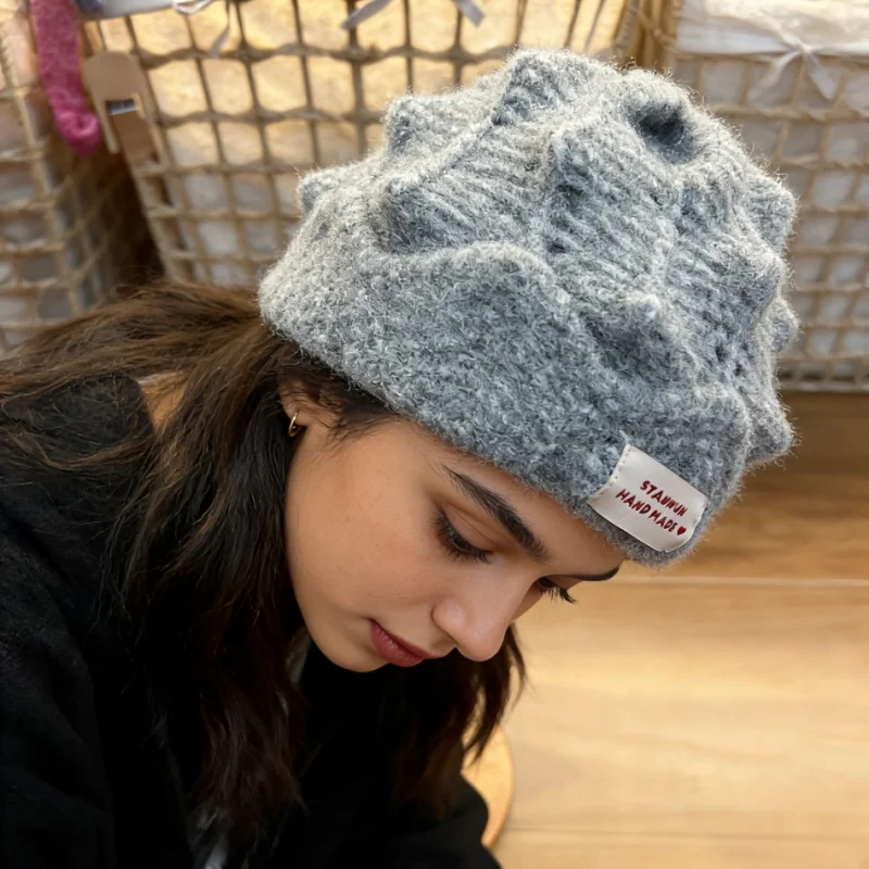 Autumn Winter New Arrival Streetwear Chic Spice Beanie with Stylish Pointed Shape Viral Internet-Famous Style