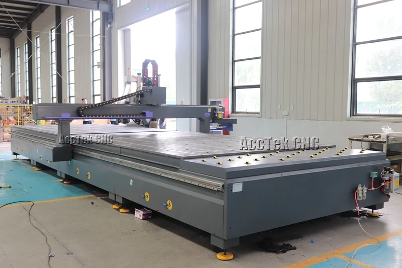 ACCTEK New ATC Cnc Router Engraving Machine 6M Length Rotary 9.0kw ATC Spindle Disc Type ATC CNC Router With Cutting Saw