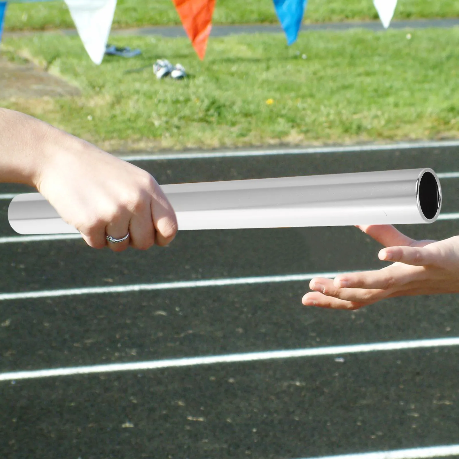 Aluminum Relay Batons 4 Pack Lightweight Running Race Sticks for Track and Field School Competition