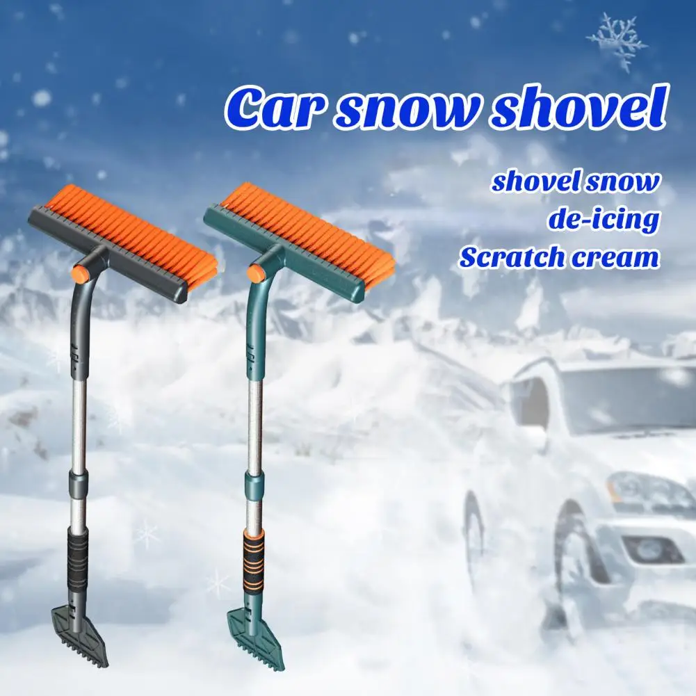 

High Density Bristles Snow Brush Retractable Long Handle Car Snow Brush Ice Scraper with Rotatable Eva Sponge Grip High Density