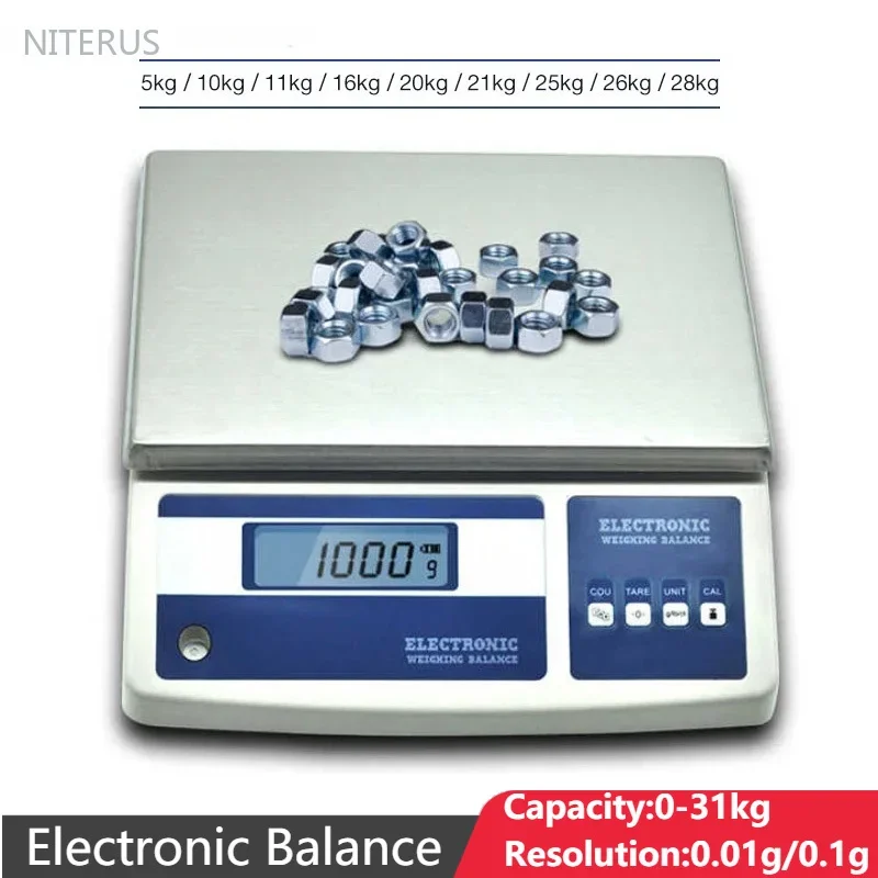 Lab Analytical Electronic Weighing 1g 0.1g Digital Display Balance Scale 0-31kg