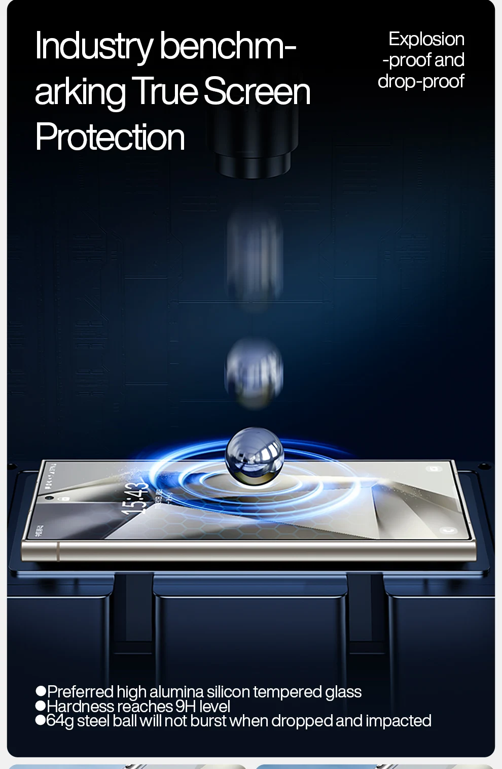 SmartDevil Tempered Glass for Samsung S26 Ultra S25 Ultra S24 Screen Protector Full Cover Anti-fingerprint HD Tempered Film