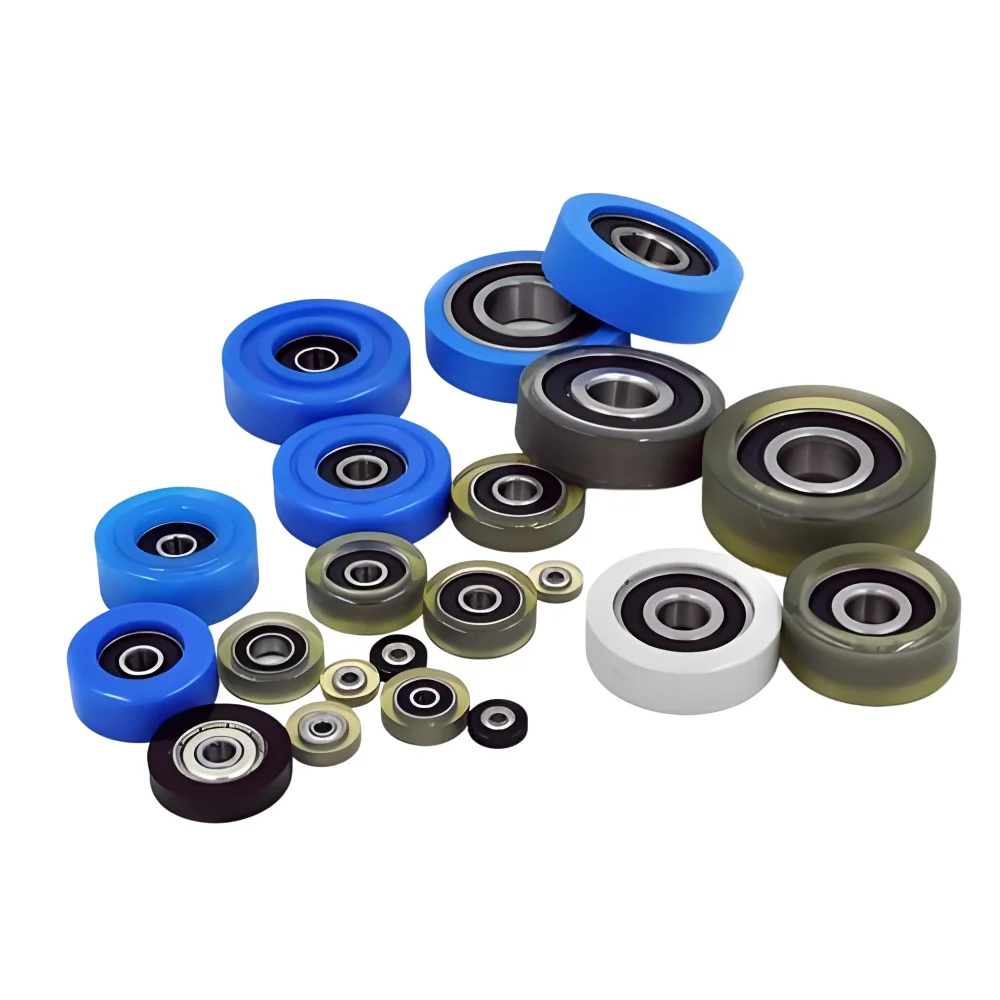 UMBB PU Polyurethane Coated Bearing Wheels 683 684 626 608 696 Random Color Line Pressing Guiding Wheels for Industrial Use